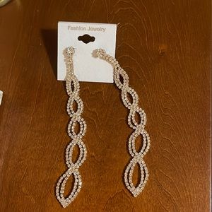 Gold diamond fashion earrings